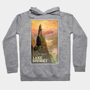 Vintage Travel Poster England Lake District Hoodie